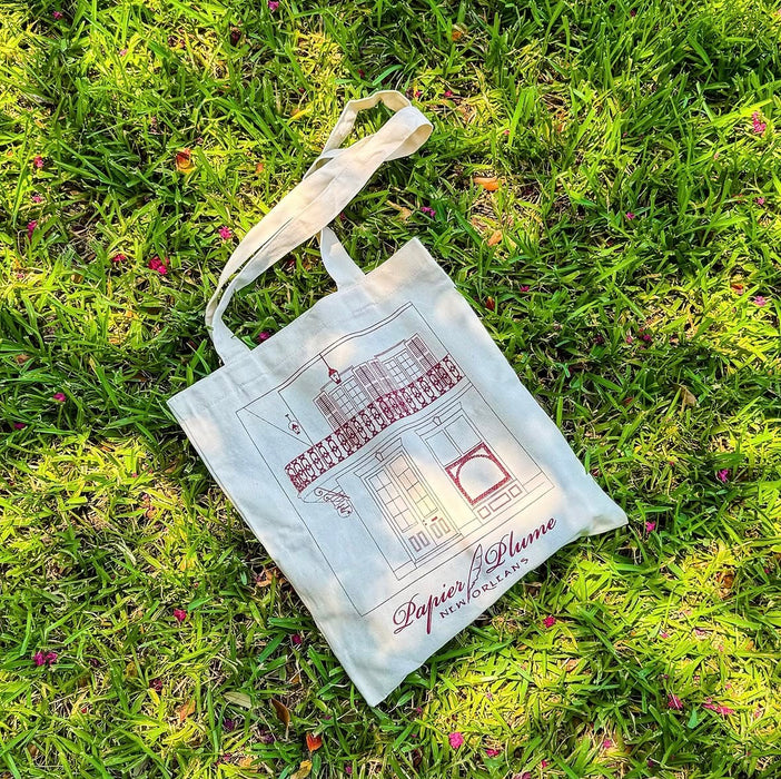 Cotton tote bag by Papier Plume featuring a simple, stylish design, perfect for everyday use and eco-friendly shopping.