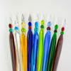 No Solo Vetro glass dipping pen with triangle-shaped tip, clear and smooth design for detailed glasswork or art projects.