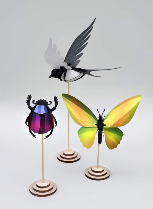 DIY wooden table display craft by Bienfang, showcasing a handmade wooden display stand for creative projects.
