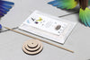Wooden DIY table display craft by Bienfang, showcasing a handcrafted wooden display piece for creative projects.