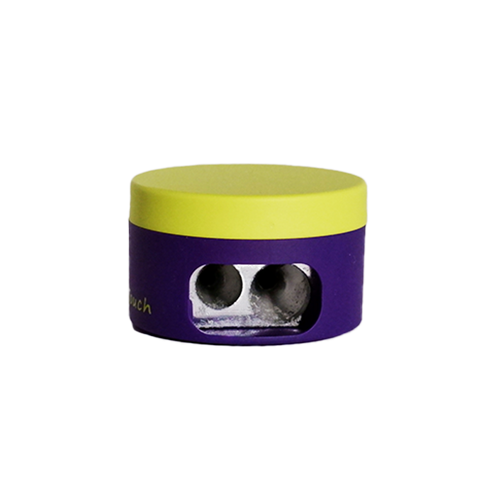 KUM Touch 2-in-1 magnesium pencil sharpener with ergonomic design and dual sharpening holes for precise pencil sharpening.