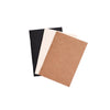 Set of 3 Karatis A6 notebooks with soft covers and lined pages, ideal for note-taking and journaling.