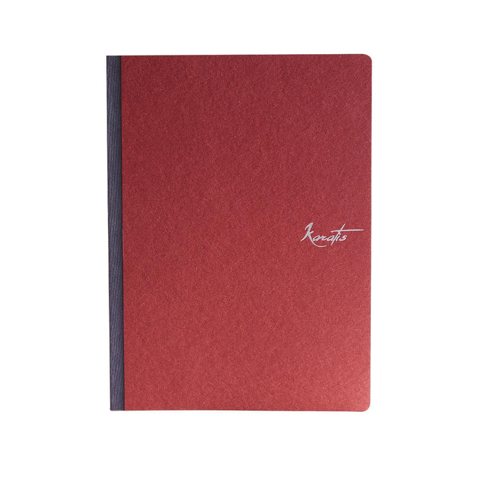 Karatis Sumac notebook featuring Tomoe River paper with a 7.5x10 inch cover and elegant design.