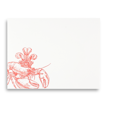 A2 notes sheet titled "Royal Crawfish" by Alexa Pulitzer, featuring a colorful crawfish illustration on a white background.