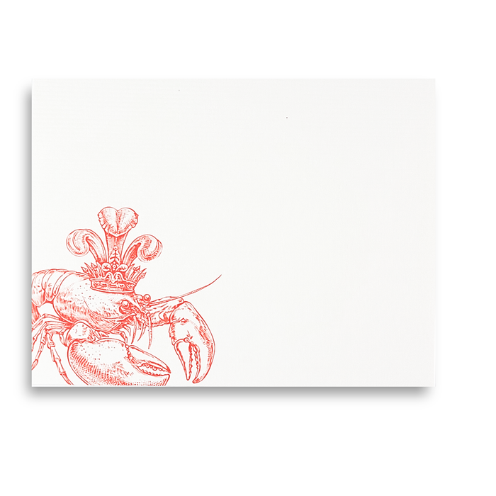 A2 notes sheet titled "Royal Crawfish" by Alexa Pulitzer, featuring a colorful crawfish illustration on a white background.