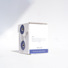 Bottle of Cathay Kirin fountain pen ink with a clear label, featuring vibrant blue ink inside a glass ink bottle.