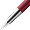 Lamy Studio fountain pen in royal red with a sleek metal body and modern design, suitable for writing and professional use.