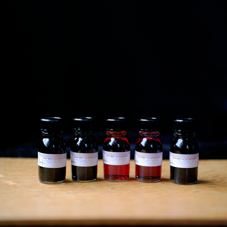 Papier Plume The Loop Series fountain pen ink set with vibrant ink bottles and colorful packaging for writing and art.