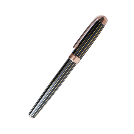 Laban Antique II fountain pen in black and gold with sleek design and elegant detailing, showcasing a luxurious writing instrument.