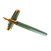 Laban Antique II green fountain pen with gold accents, showcasing its elegant design and smooth nib.