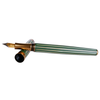Laban Antique II green fountain pen with gold accents, showcasing its elegant design and smooth ink nib.