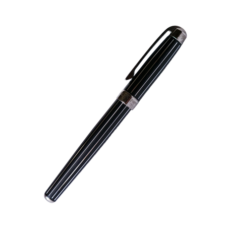 Laban Antique II fountain pen in black and grey with sleek design and polished finish, ideal for writing and collection.