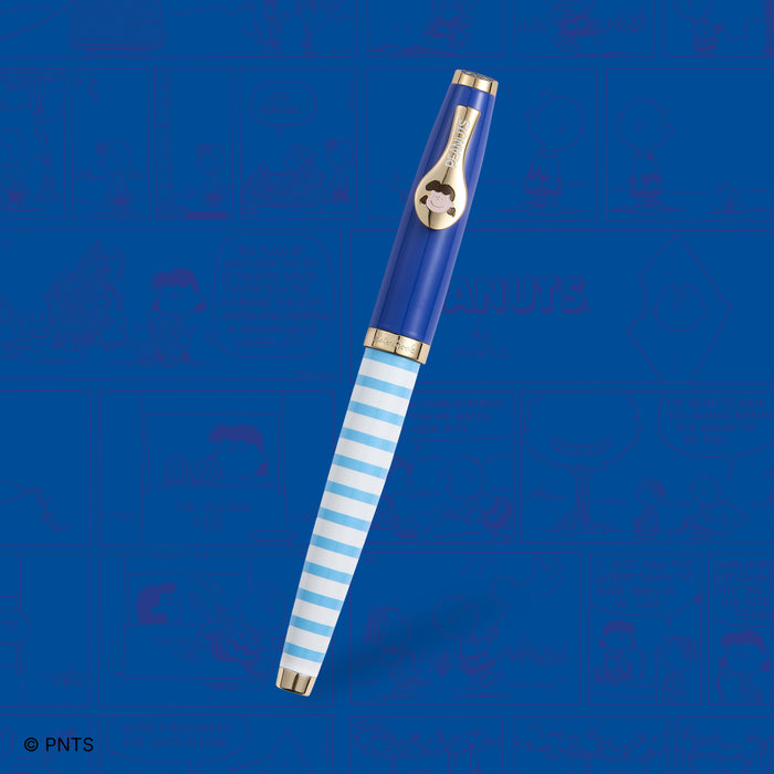 Esterbrook Lucy Estie fountain pen with a colorful, artistic design, showcasing the stylish pen on a white background.