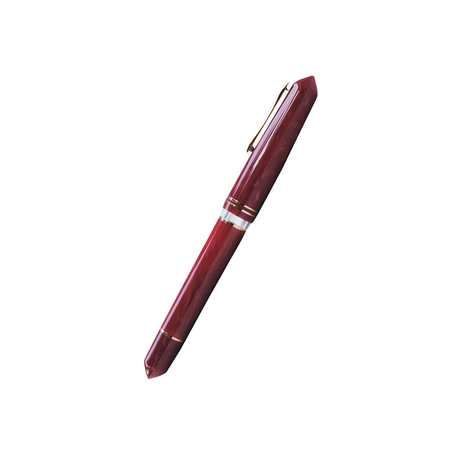 Gioia luminosa red fountain pen with a sleek design and glowing red accents, perfect for writing in style.