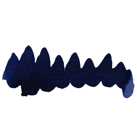 Bottle of Papier Plume Midnight Blue Fountain Pen Ink with a clear label and ink inside, designed for high-quality writing.