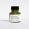 Moss green Papier Plume calligraphy ink in a bottled container, suitable for elegant writing and artistic calligraphy projects.