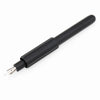 Monteverde Axis fountain pen in black with sleek design and metal accents, showcasing its elegant writing instrument features.