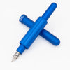 Monteverde Axis fountain pen with black barrel and silver accents, showcasing a sleek, modern design.