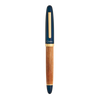 Esterbrook X Crane Mariner fountain pen with closed navy blue body and gold accents, sleek and elegant writing instrument.