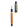 Open Esterbrook X Crane The Mariner fountain pen showing a sleek metal barrel and nib, highlighting its elegant design and craftsmanship.