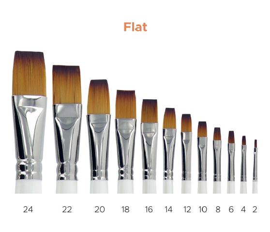 KUM Memory Point flat brush designed for detailed painting and art projects, featuring a comfortable handle and precise bristles.