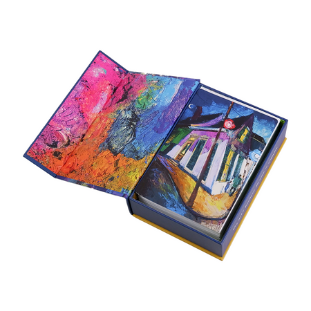 Elegant Michalopoulos notecards featuring artistic designs, perfect for handwritten notes and personal correspondence.