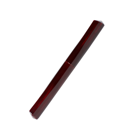 Cathay Diamond Tamenuri Aka fountain pen with glossy, reddish-brown finish and gold accents, showcasing its elegant design.