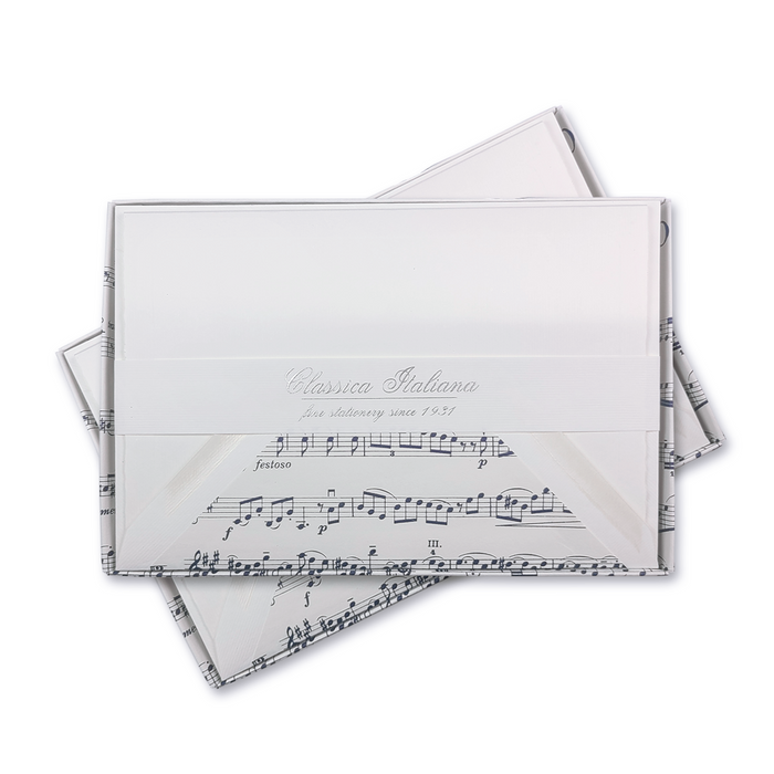 Rossi Sonata lined envelopes with musical note design, featuring a decorative pattern and classic envelope shape.