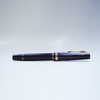 Gioia Metis 2.0 Mystic Purple fountain pen with a sleek design, featuring a purple ink cartridge and polished metal accents.
