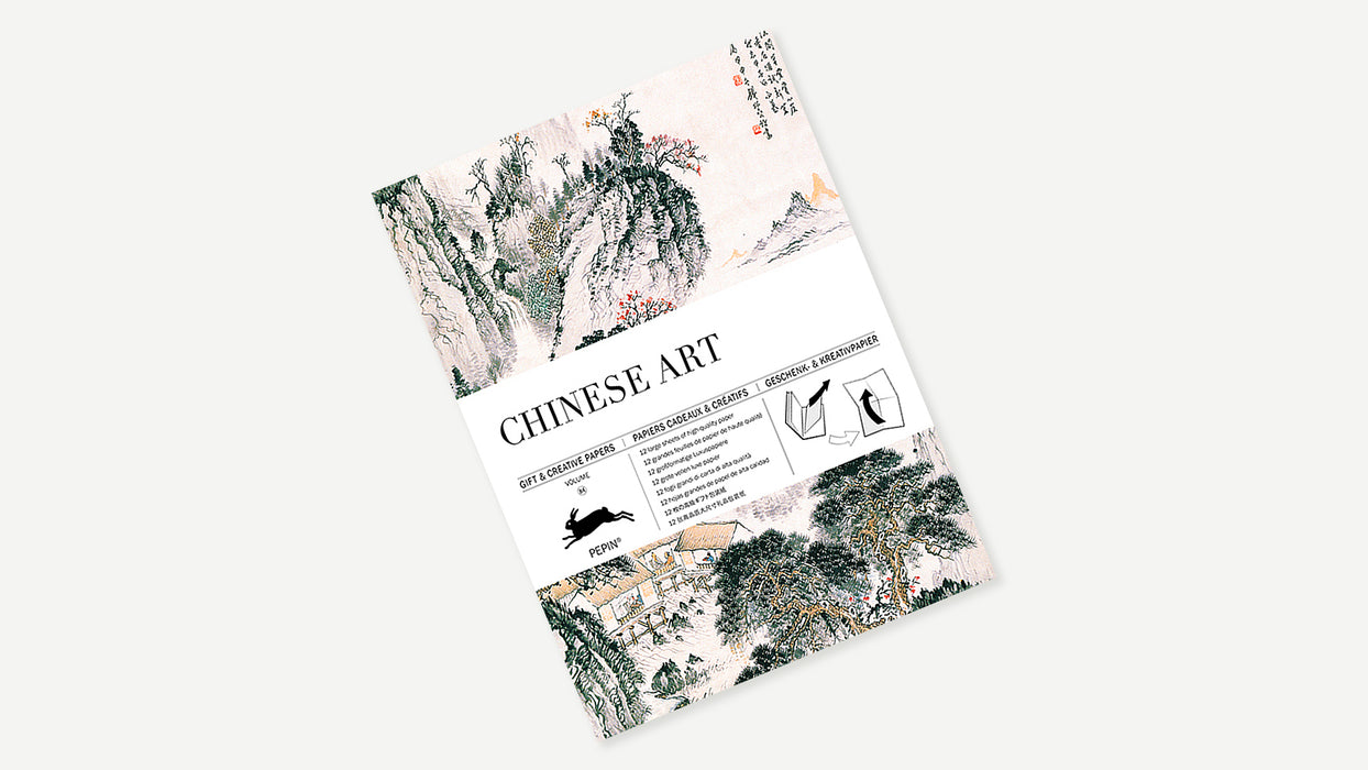Pepin Press Creative Paper featuring traditional Chinese art designs, showcasing vibrant colors and intricate patterns.