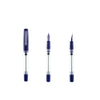 Nahvalur Original PLUS fountain pen with amethyst-colored resin barrel and gold accents, showcasing elegant pen design.