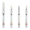 Nahvalur Original PLUS Lovina graphite and Matira quartz fountain pen with sleek design and detailed craftsmanship.