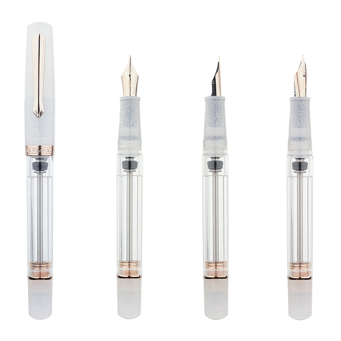 Nahvalur Original PLUS Lovina graphite and Matira quartz fountain pen with sleek design and detailed craftsmanship.