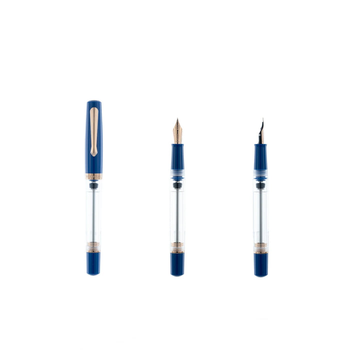 Nahvalur Original PLUS fountain pen with sapphire accents, featuring a sleek design and premium craftsmanship.