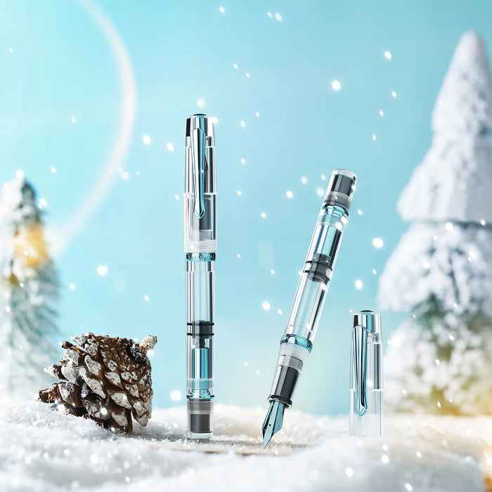 Nahvalur Original Winter fountain pen with sleek design and silver accents, displayed on a white background.