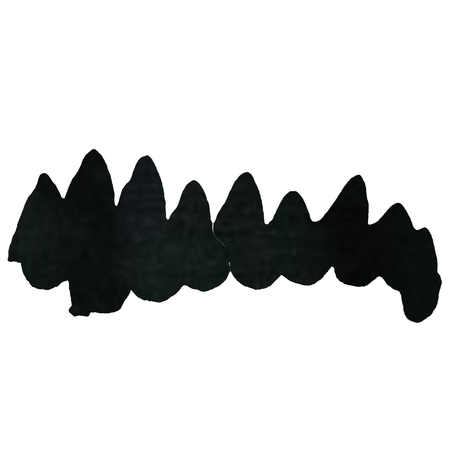 Papier Plume Oyster Grey fountain pen ink in a glass bottle, showcasing the ink's smooth, grey color for writing and calligraphy.