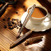Omas Ogiva Limited Edition Espresso Martini fountain pen with sleek design and glossy finish on a white background.