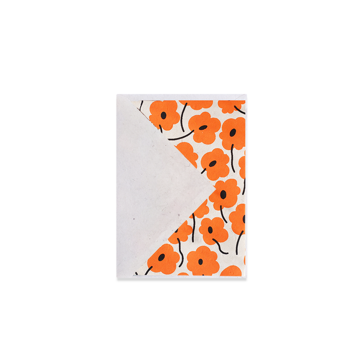 Orange Sakura notecards by Giftsland featuring vibrant orange cherry blossom designs on elegant note cards.