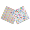 Kartos origami paper with watercolor design, featuring vibrant, artistic water-colored patterns on high-quality paper for folding projects.