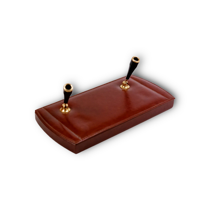 Brown Orna Munari letter sorter pen holder with multiple compartments for organizing pens and stationery.