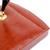 Brown Orna Munari letter sorter pen holder with multiple compartments for organizing pens and stationery.