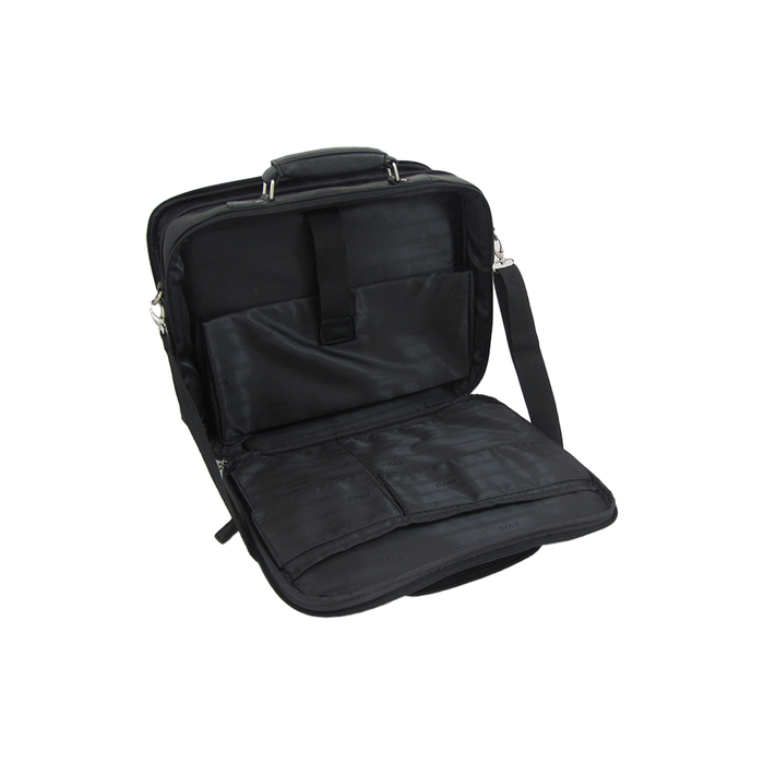 Black Orna 791 briefcase computer bag with sturdy handles and sleek design, ideal for professional use.
