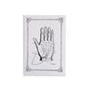 Rossi palmistry journal with soft cover, stitched binding, A5 size, featuring a detailed palmistry design on the cover.