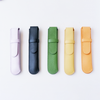 Black leather pen case by Eng Leather Co. with a single slot for storing and protecting a favorite writing pen.