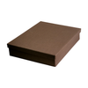 Dark leather photo album by Il Cartiglio with elegant binding and blank pages for storing cherished photographs.