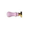Pink wax seal with mini wood handles from Papier Plume, used for sealing and decorating letters or crafts.