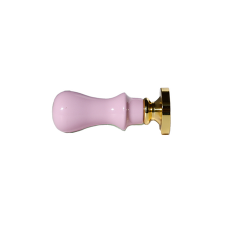 Pink wax seal with mini wood handles from Papier Plume, used for sealing and decorating letters or crafts.