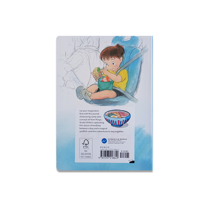Ponyo-themed journal by Chronicle Books with a colorful cover featuring Ponyo character and ocean-inspired design.