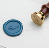 Papier Plume wax seal with rocket ship symbol, featuring a detailed rocket icon for sealing letters or invitations.