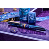 Esterbrook The Rockstar Estie fountain pen with a vibrant, colorful design and gold accents on a white background.